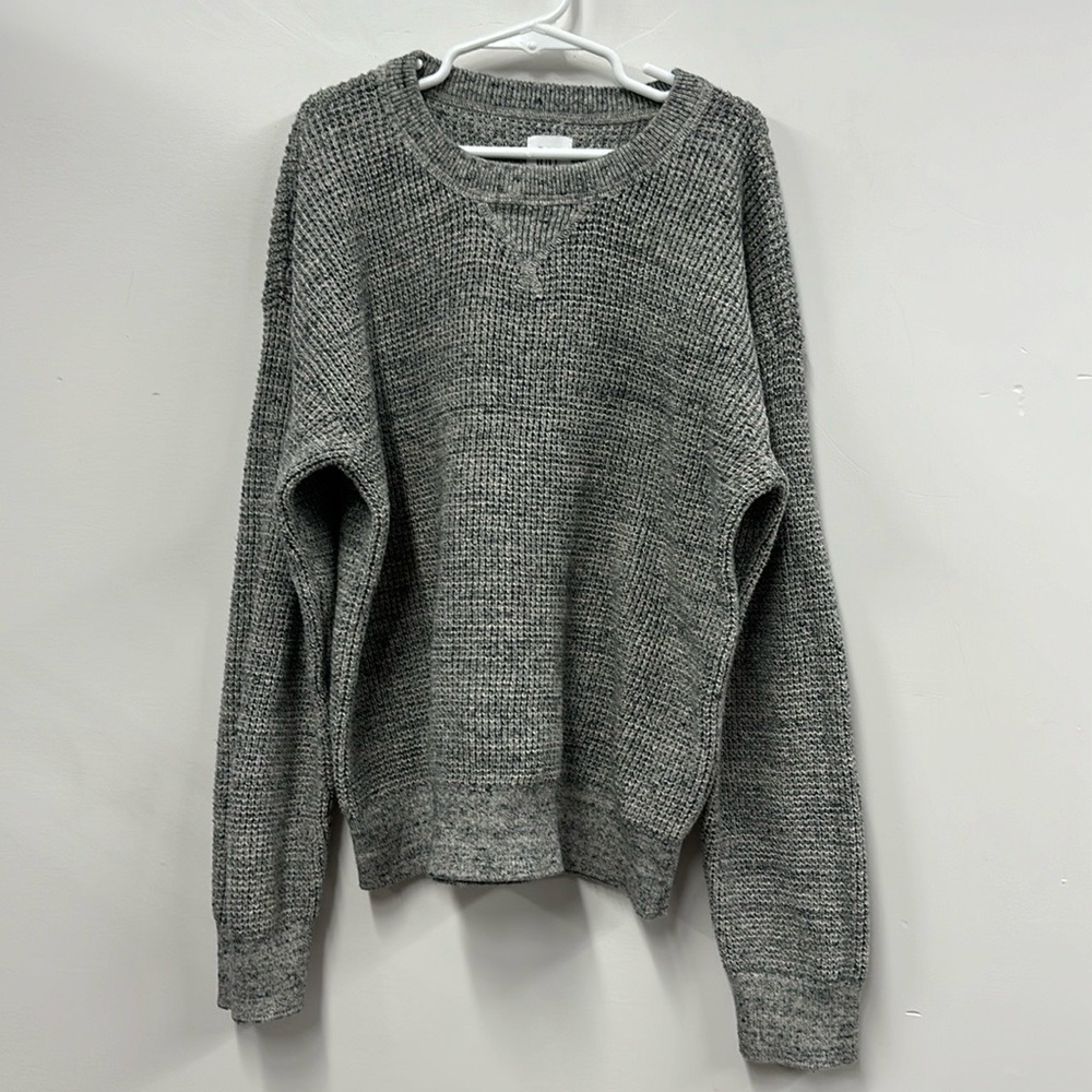 Gap gray waffle knit sweater kids L